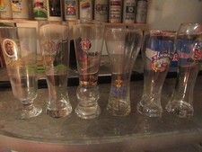 6 brauerei Weizenbier-Gläser mit Aufdruck Vitrienengläser 