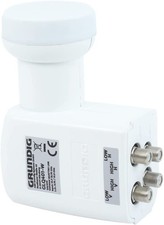 GSS Grundig Quattro LNB weiß für Multischalter Sat 0,1dB Digital 4K FULL HD 