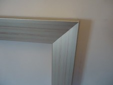 Bilderrahmen 50x50cm silber Holz Rahmen für Keilrahmen Leinwand geeignet