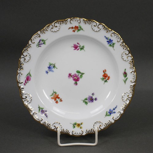 Meissen teller gestreute - meissen,