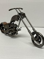 Miniatur Shopper Motorrad Metallkunst Sammlerstück 32cm lang