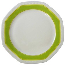 Kuchenteller Dessertteller Frühstücksteller Schirnding Bavaria Paris weiss grün