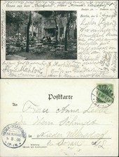 Ansichtskarte Gesundbrunnen-Berlin Volksgarten Badstraße Restauration 1898