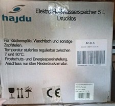 hajdu Elektro-Heißwasserspeicher Warmwasserspeicher 5L Drucklos Weiß NEU/OVP
