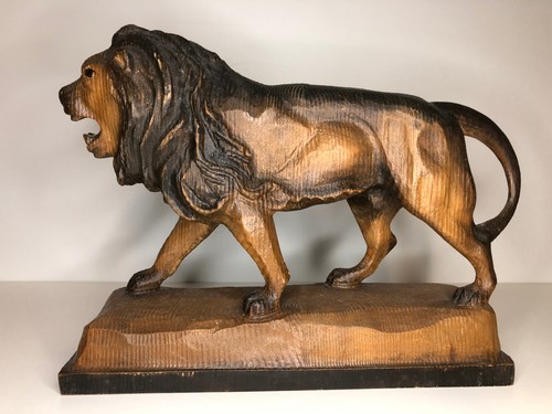 Bergmann holz löwe - bergmann, skulptur