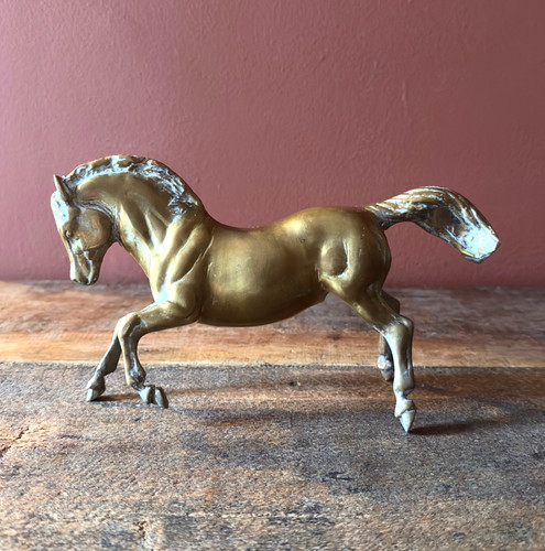 Vintage massive messing pferd - massive,