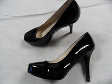 VALERIE PERRINI stylische Lack Pumps High Heels schwarz Gr. 37 TOP KB219