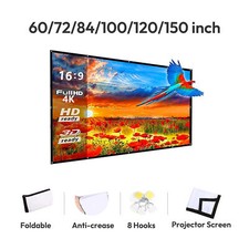 60/72/84/100/120/150 Zoll Beamer-Leinwände Projektionsleinwand HD Mehrere Größen