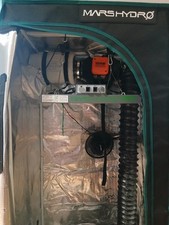 Marshydro Growbox Set mit Growzelt 140x60X60 , Growlampe 150 Watt & Abluft