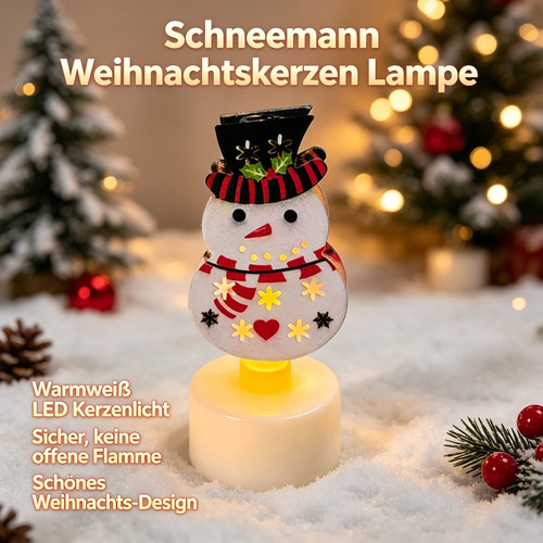 Schneemann weihnachtskerzen - schneemann,