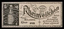 Alte Werbung Reklame 1898 No