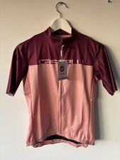 Castelli Donna Damen Women  Trikot Jersey M Velocissima Kurzarm Blush Bordeaux