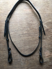 Genickstück mit Backenstücken englisches Leder schwarz Trensenteil engl Trense