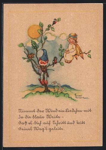 Künstler sign liesel - künstler-ak,