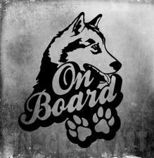 Aufkleber Dog Hund Husky on Board Car Auto Sticker Tuning JDM Decal Animal 
