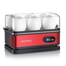 Arendo Eierkocher, 1-6 Eier, 400W, rot, rechteckig