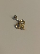 Bauchnabelpiercing Silberfarben Glitzer Herz