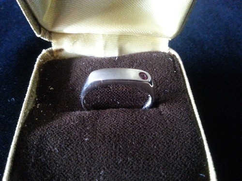Ring rubin silber 835 000 - 835/000,