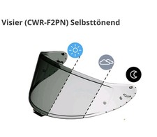 Shoei CWR-F2PN Transitions Photochromic Visier selbsttönend NXR2, RF-1400, X-SPR