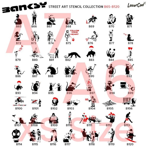 Schablonen banksy - (b65, -b120)