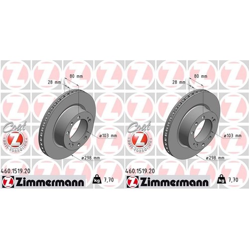 Zimmermann bremsscheiben - 2x,