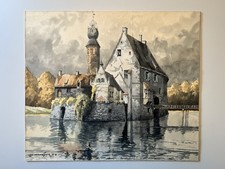 Carl Determeyer – Burg Vischering Lüdinghausen – Aquarell – Unikat – Münsterland