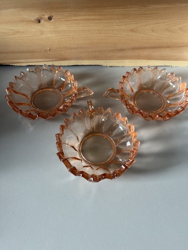 Vintage orange glas schalen - 3,