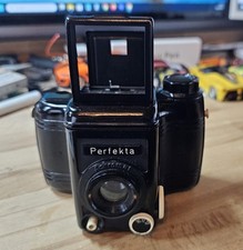 DDR Kamera Perfekta Achomat Rheinmetall Bakelit mit Etui