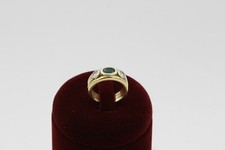 Damen Ring 18k Gold 1 Smaragd & 2 Brillanten ca. 0,22ct. Gr. 49 ca. 8,5g