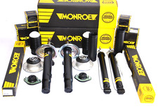 MONROE STOSSDÄMPFER SATZ VORNE + HINTEN DOMLAGER + ZUBEHÖR BMW 3ER E46