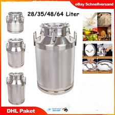 Misney®Milchkanne Edelstahl 28-64L Milchkrug Milch Transportkanne Milchbehälter 