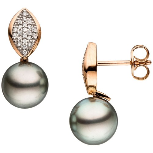 Pair stud earrings - with, grey
