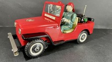 Nomura Japan Fire Dept. No. 5 – Blechspielzeug Feuerwehr Jeep – Tin Toy – RARE