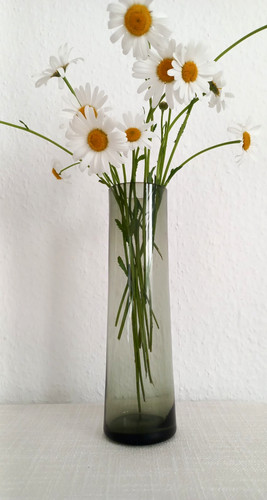 Rauchglas vase mid - mid, century