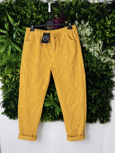 Damen sommerhose senfgelb - sommerhose, |