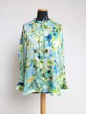 Grün blaue Blumen Bluse von