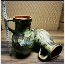 Neu! Schöner großer Tonkrug, Vase, Töpferware Antik Optik, Kunstwerk