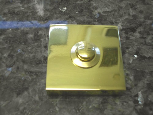 Türklingel quadrat messing - quadrat,