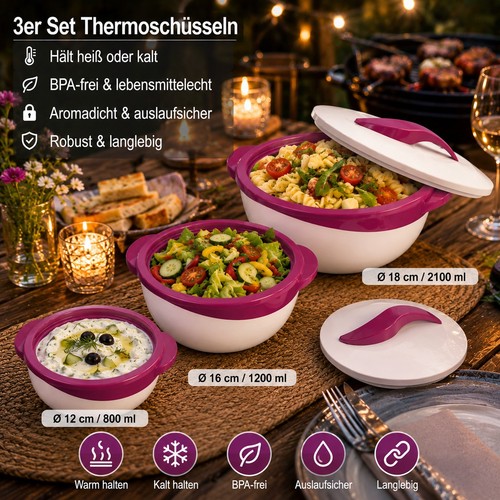 3er set thermoschüssel thermo - 3er,