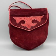 Vintage Retro ANNA VALERIE ADOLF Schultertasche Tasche Damen rot bordeux