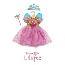 HELESS PUPPEN - KLEIDUNG KLEID PRINZESSIN LILLIFEE KRONE & MASKE 35 - 45 CM NEU