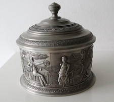 Zinn dose schatulle mit - zinn, deckel