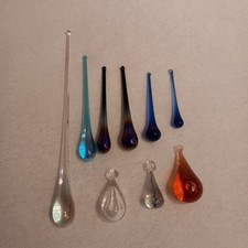 9 schöne Glas Tropfen im Murano Stil - verschiedene Größen - ANSEHEN !