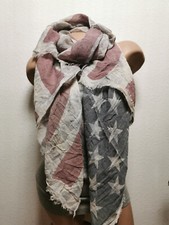 XXL Schal Halstuch Tuch Stern Star Stola Scarf Halstuch Baumwolle neu 1612