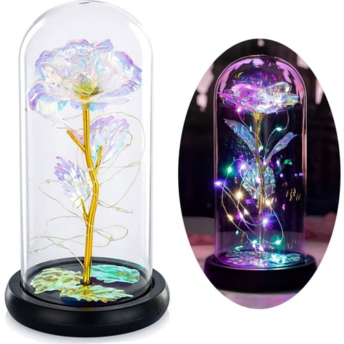 Led rose glasschale - led,