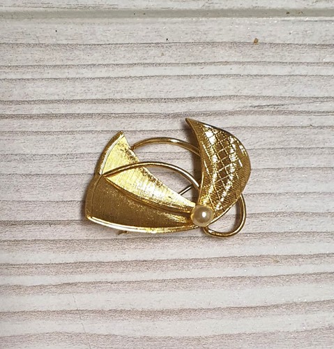 Antike brosche blumen gold - antike,