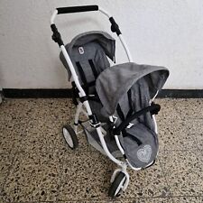Bayer Chic 2000 Puppen Tandem-Buggy Vario Jeans grey/ Zwillings-Puppenwagen 