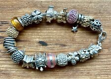 Charm-Armband mit 19 Charms, u.a. Lovelinks, 925er Silber, 21 cm