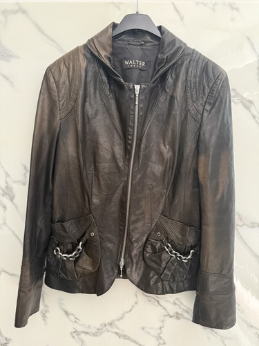 Damen echtleder jacke - echtleder,