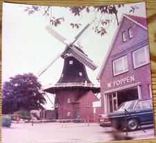 Foto 1975: Wittmund Siuts Mühle Poppen Windmühle Molen Moulin Windmill Oldtimer
